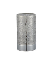 7" touch lamp-Fragrance Wax Melts Warmer -Electric Candle Essential Oil Burner-Metal Silver Sunflower Table Decor - Peterson Housewares & Artwares