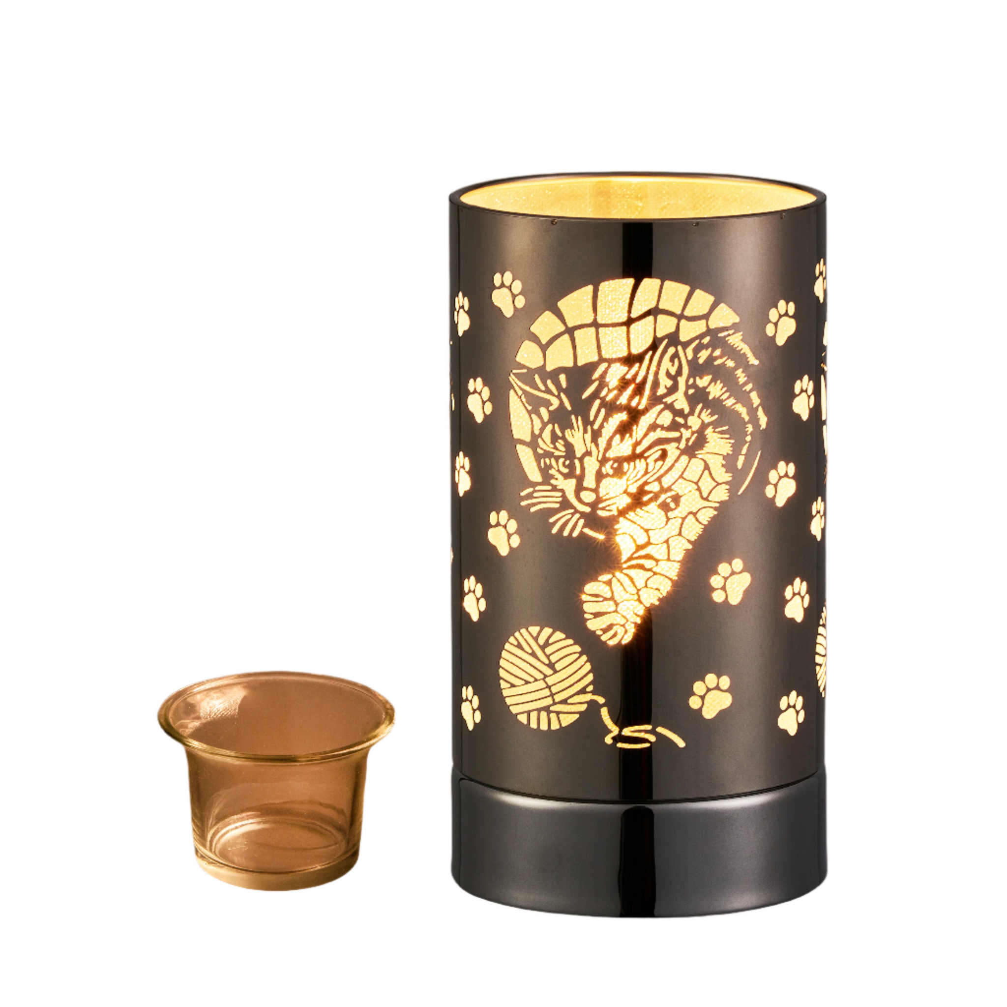 7" Touch lamp/Oil burner/Wax warmer - SilverCat