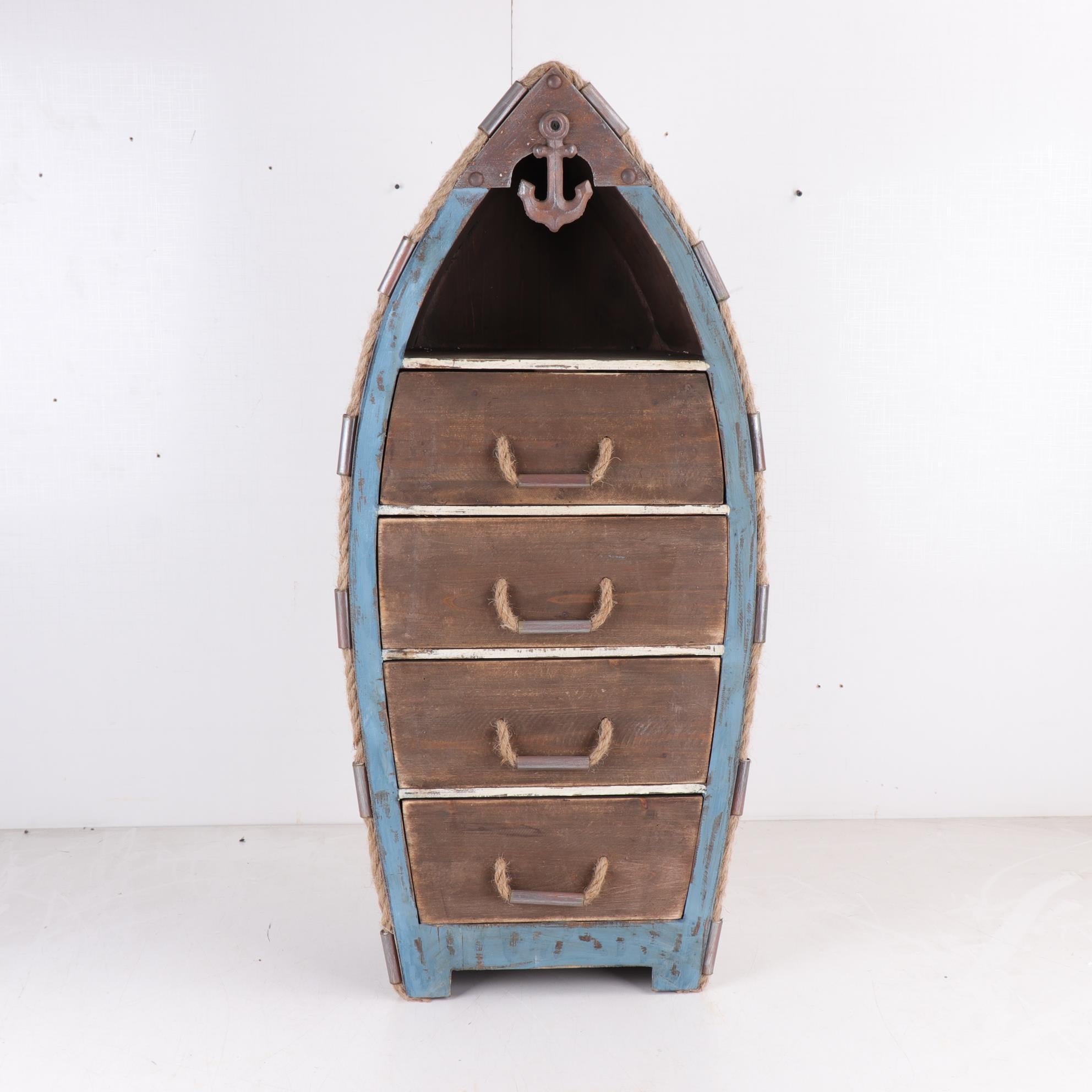 Solid wood boat shaped with drawers Peterson Housewares