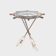 Wood and Metal End Table - Peterson Housewares & Artwares