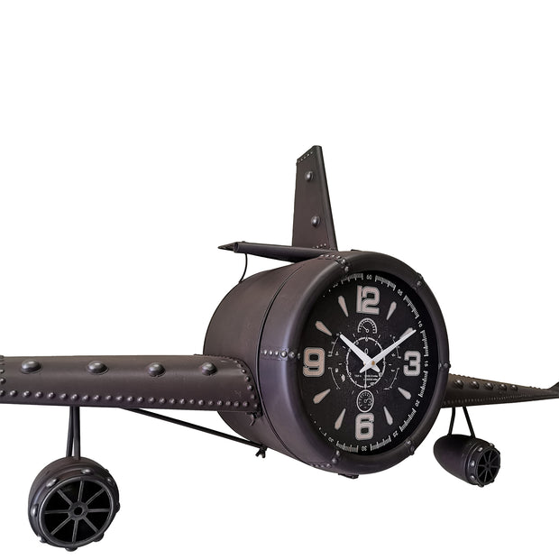 Wall clock - Metal Medium  Vintage Fighter Jet Wall Clock - Peterson Housewares & Artwares