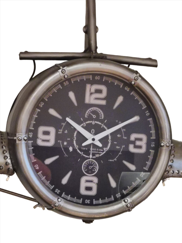 Wall clock - Metal Medium  Vintage Fighter Jet Wall Clock