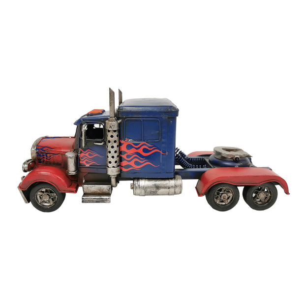 Blue Semi-Truck Metal Model - Peterson Housewares & Artwares
