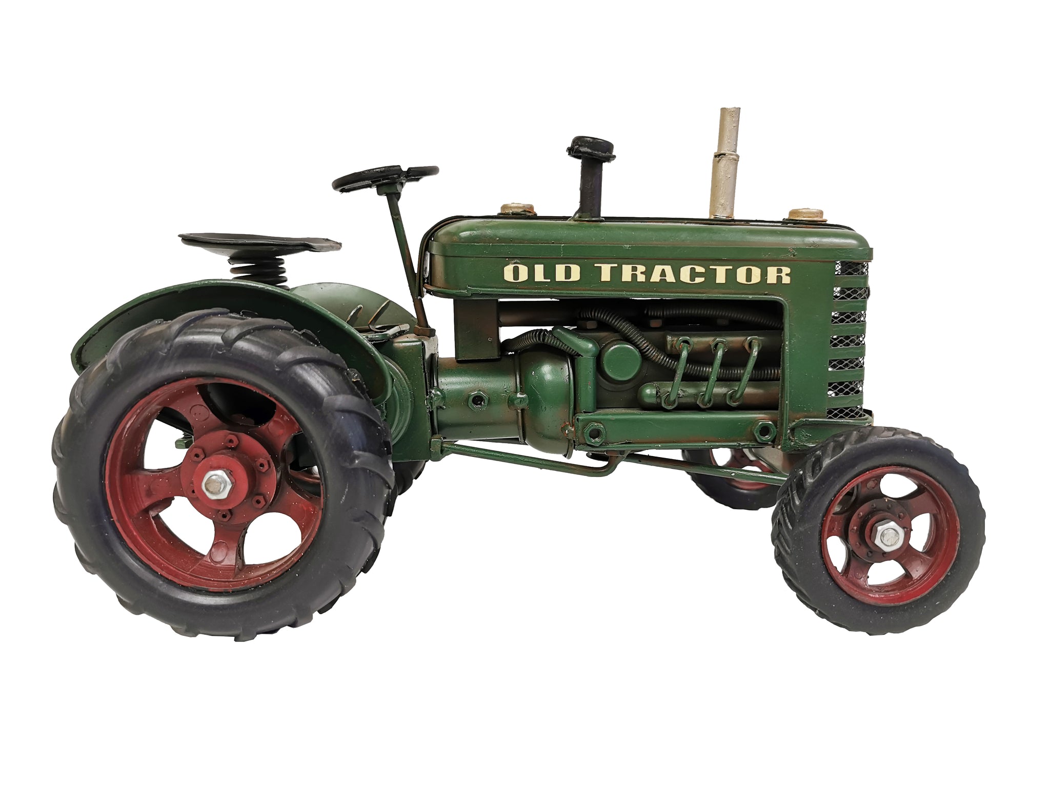 Green "Old Tractor" Metal Model - Peterson Housewares & Artwares