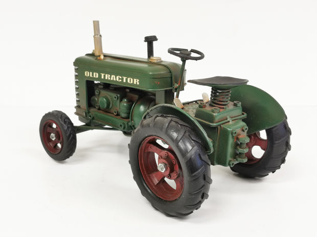 Green "Old Tractor" Metal Model - Peterson Housewares & Artwares