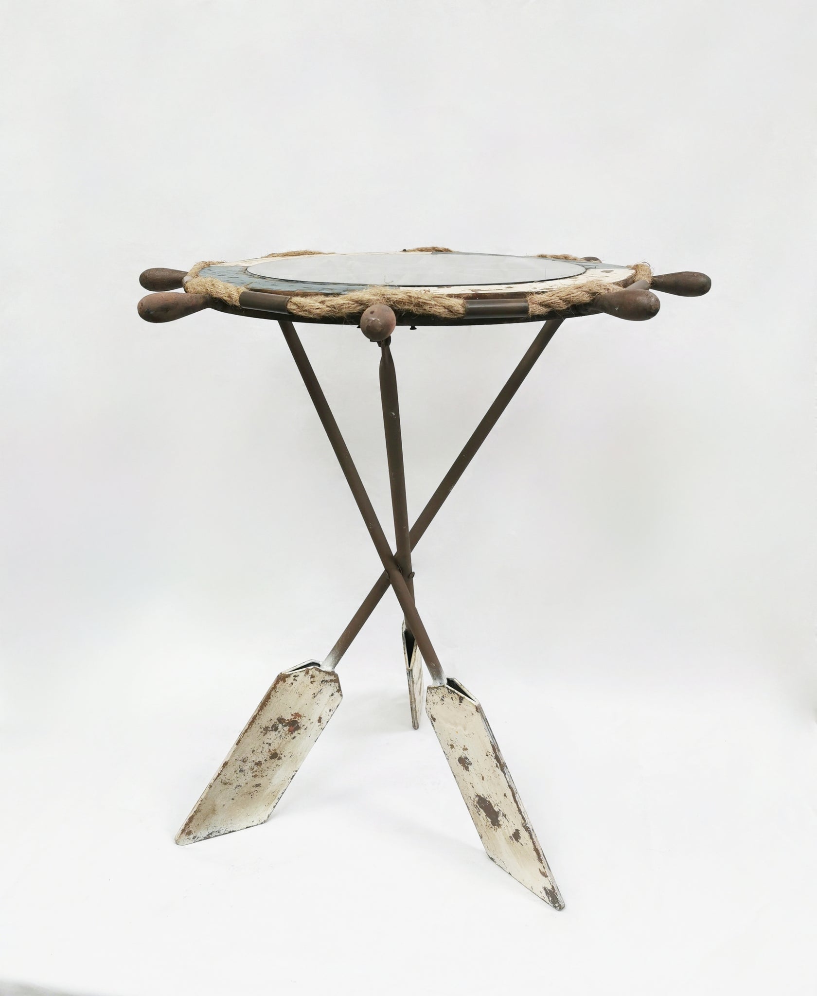 Wood and Metal End Table - Peterson Housewares & Artwares