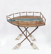 Rusty wood Boat shaped console table - Peterson Housewares & Artwares