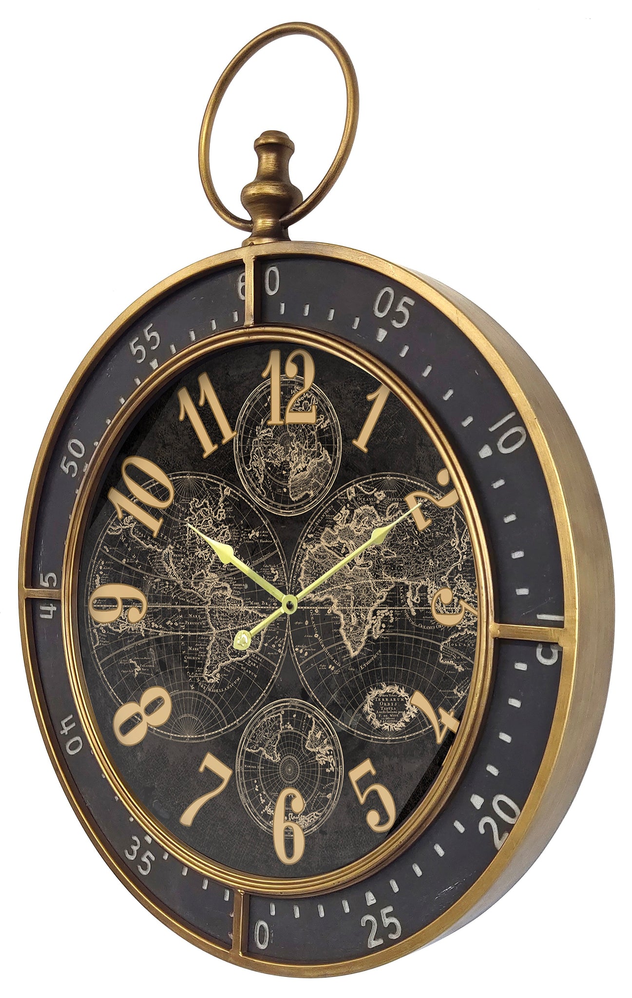 Pocket Watch Style Metal Wall Clock - Peterson Housewares & Artwares