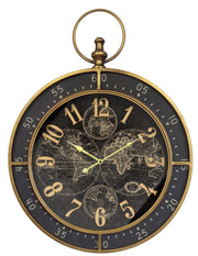 Pocket Watch Style Metal Wall Clock - Peterson Housewares & Artwares
