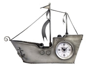 Sailing Ship Metal Table Clock - Peterson Housewares & Artwares