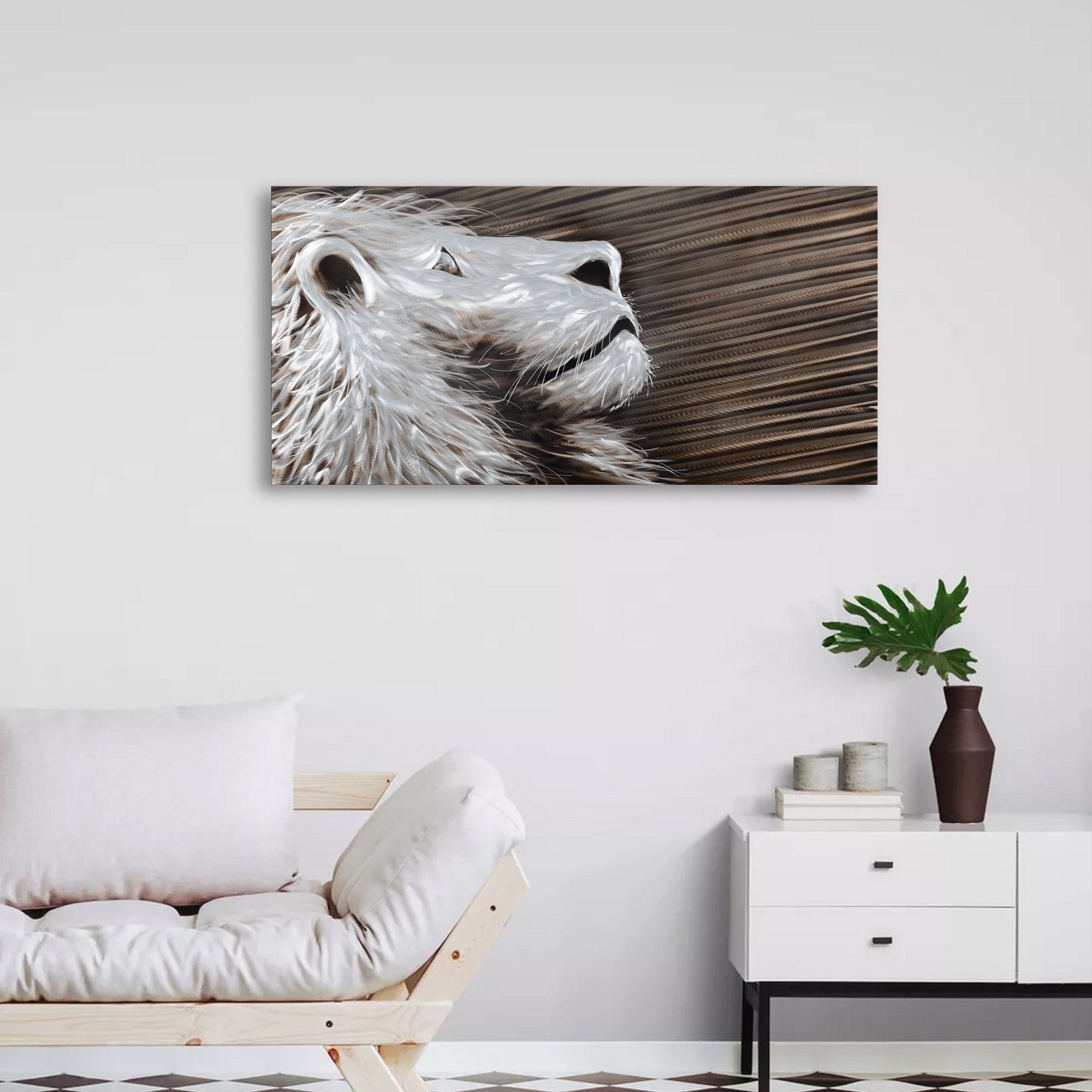 Stargazing Lion Metal Wall Art - Peterson Housewares & Artwares