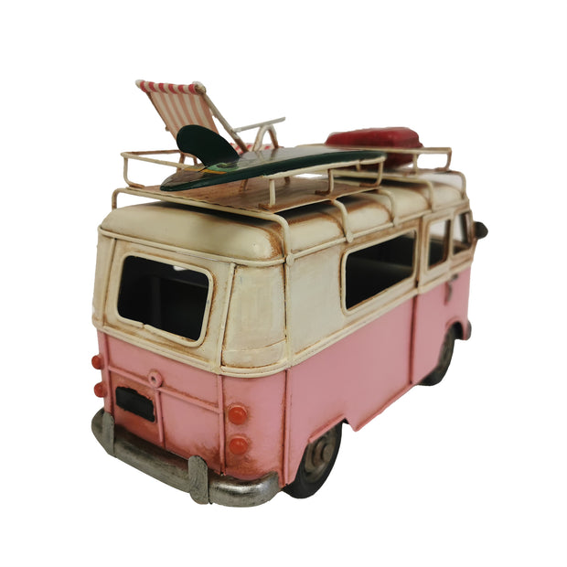 VW Pink Metal Bus Decor - Peterson Housewares & Artwares