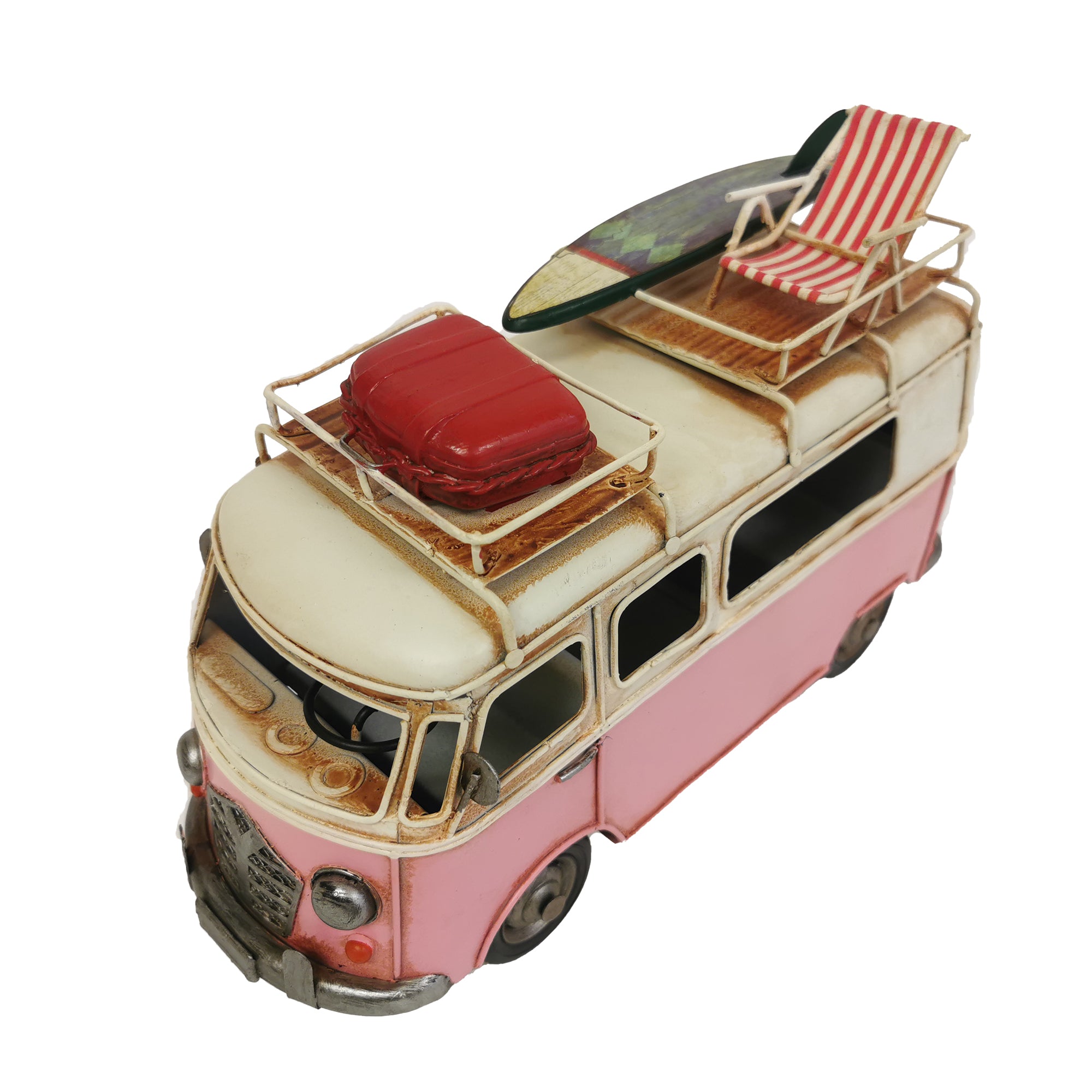 VW Pink Metal Bus Decor - Peterson Housewares & Artwares