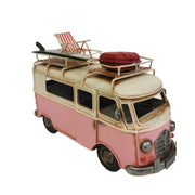 VW Pink Metal Bus Decor - Peterson Housewares & Artwares