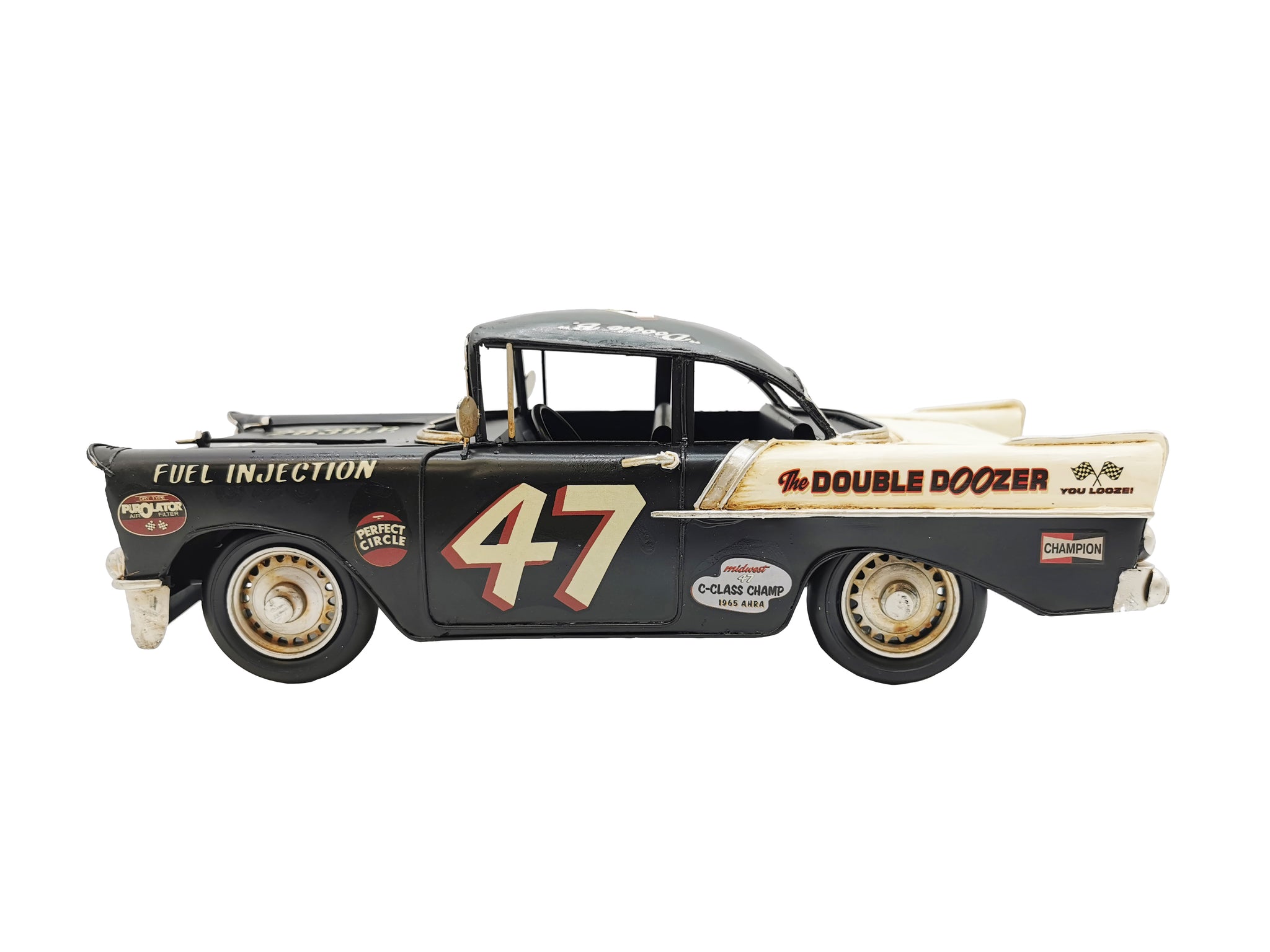 Black Classic Rally Car Metal Model - Peterson Housewares & Artwares