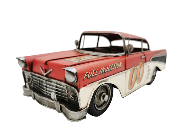 Red Classic Rally Car Metal Model - Peterson Housewares & Artwares