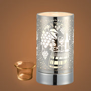 7" Touch lamp/Oil burner/Wax warmer-Silver Wine Time - Peterson Housewares & Artwares